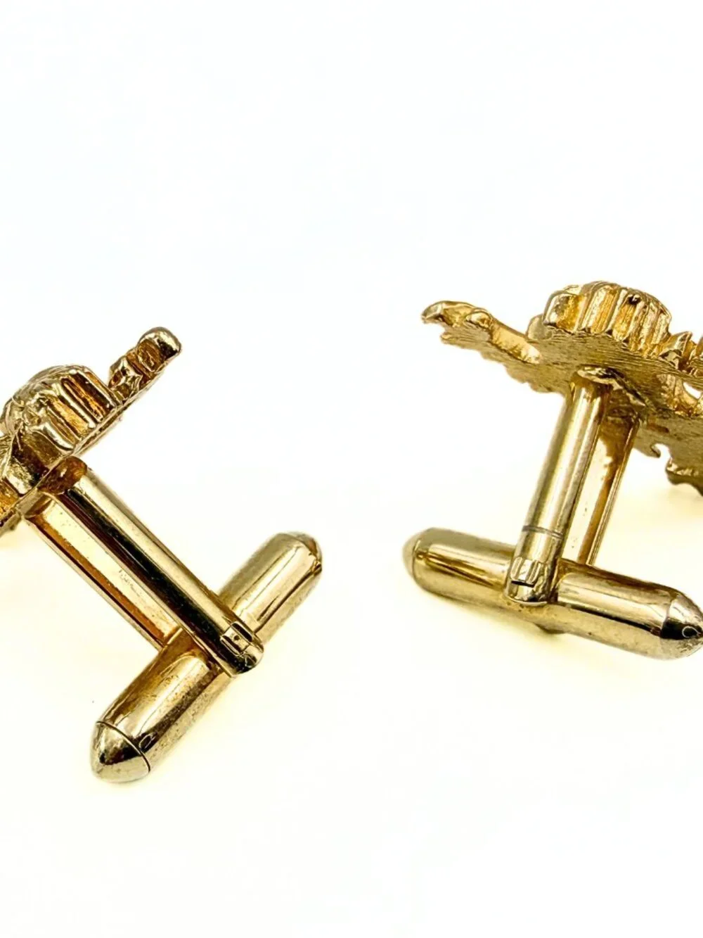 Neo Classic Heraldic Style Double Tailed Lion Rampant Griffin Cufflinks